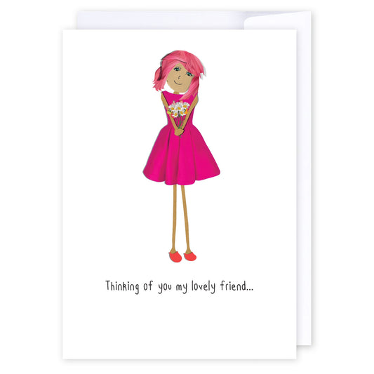 Thinking of you lovely friend: NZ Made Greeting Card, Best sellers, Lisa's letters, Thinking of you by iCandy Publishing