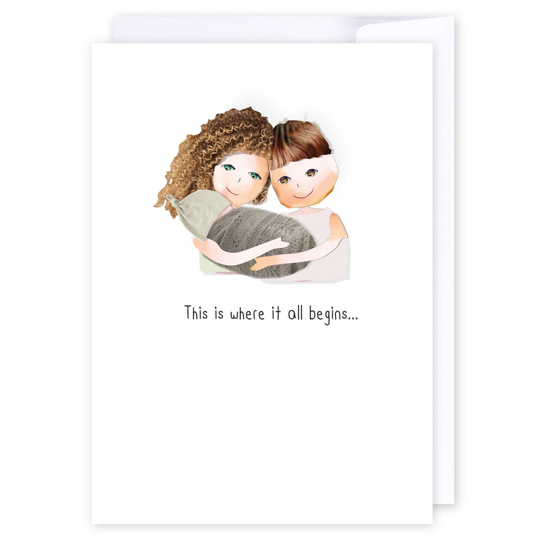 This is where it all begins: NZ Made Greeting Card, Baby, New, by Icandy Design Ltd