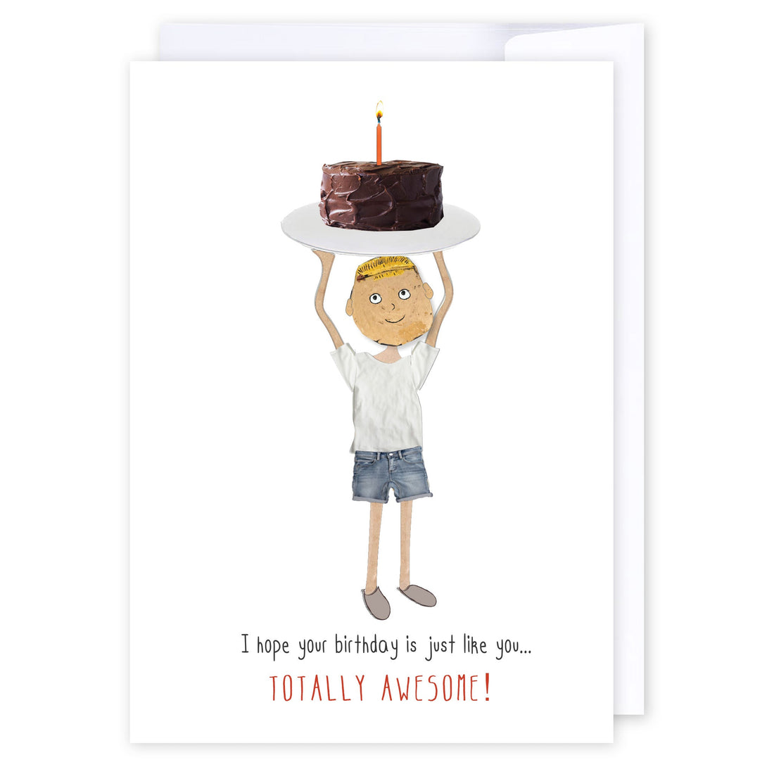 Totally awesome birthday: NZ Made Greeting Card, Best sellers, Birthday, For Him by Icandy Design Ltd