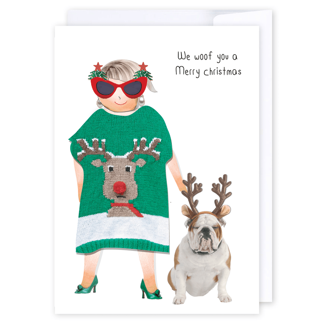 We Woof you a Merry Christmas: NZ Made Greeting Card, Christmas, Hilda &amp; Co., New by iCandy Publishing