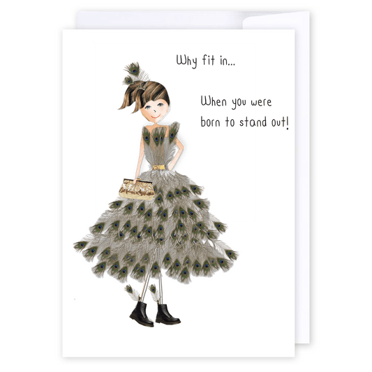 Why fit in: NZ Made Greeting Card, Fun, Lisa's letters, by iCandy Publishing