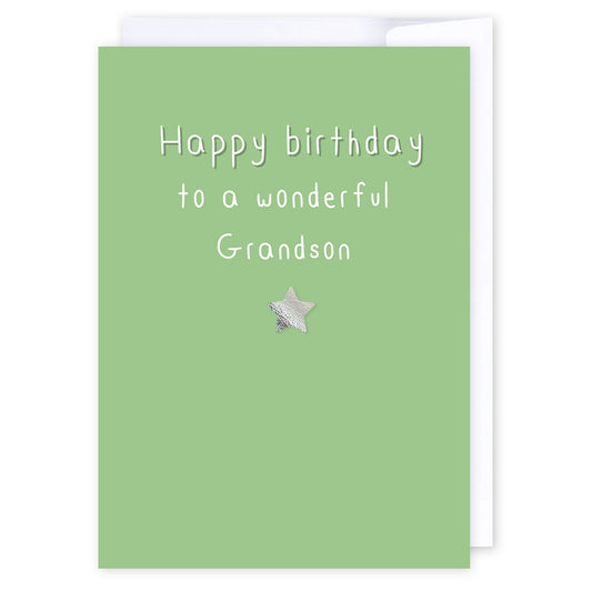 Wonderful Grandson: NZ Made Greeting Card, Birthday, Children, Lisa's letters by iCandy Publishing