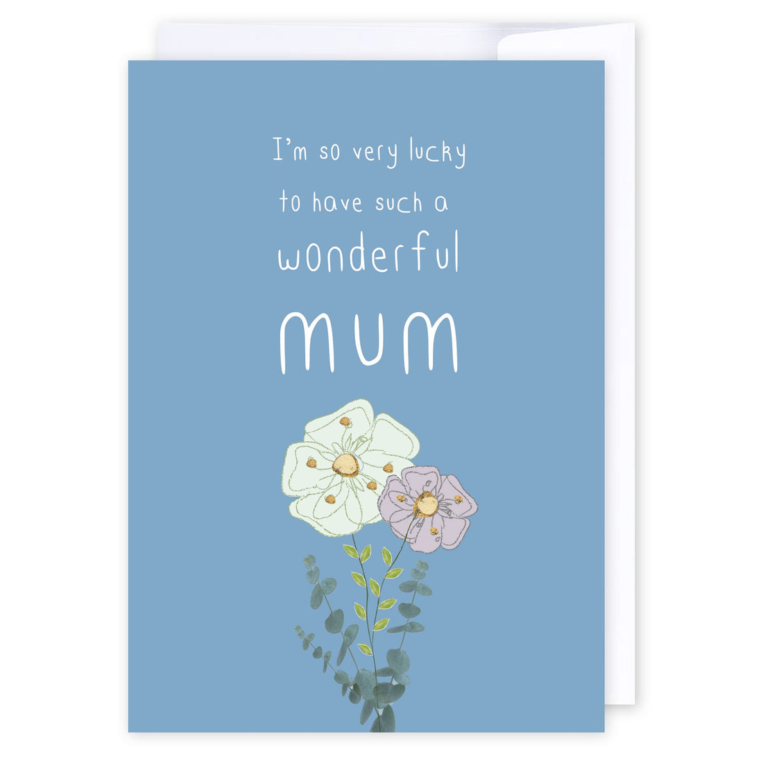 Wonderful Mum Flowers: NZ Made Greeting Card, Birthday, Mums, by Icandy Design Ltd