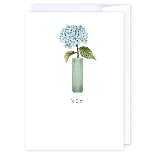 XOX Hydrangea: NZ Made Greeting Card, Anniversary, Birthday, Lisa's letters by iCandy Publishing