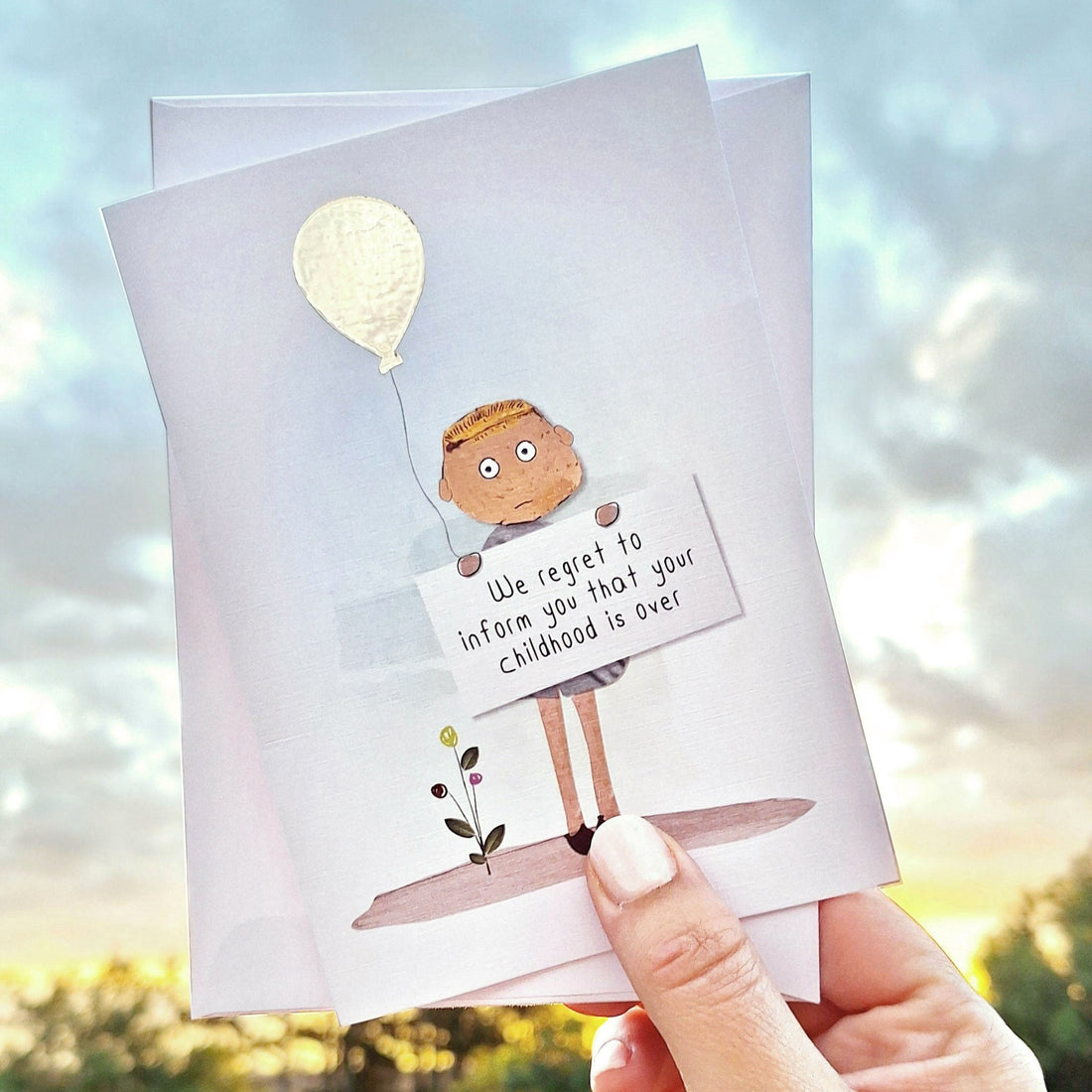 Your childhood is over: NZ Made Greeting Card, Best sellers, Birthday, For Him by Icandy Design Ltd