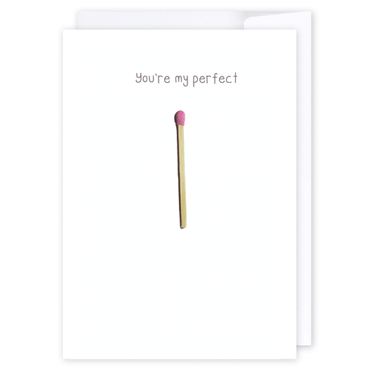 You're my perfect match: NZ Made Greeting Card, Jandal & Ink, Love, New by iCandy Publishing