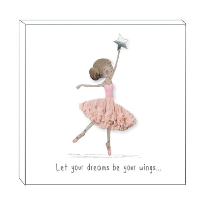 Art block - Dreams Be Your Wings: NZ Made Greeting Card, , , by Icandy Design Ltd