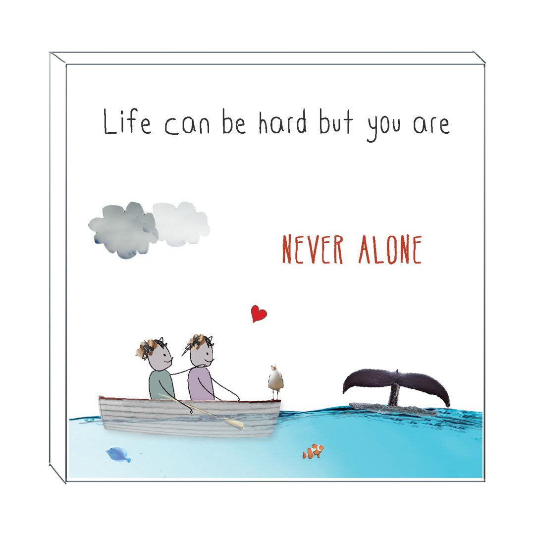 Art Block - Never Alone: NZ Made Greeting Card, , , by Icandy Design Ltd