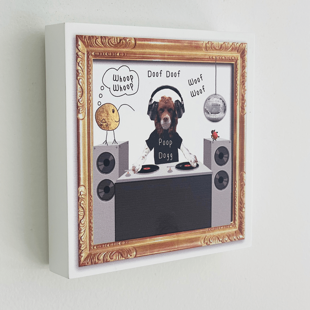 Art block - Poop Dog: NZ Made Greeting Card, , , by Icandy Design Ltd