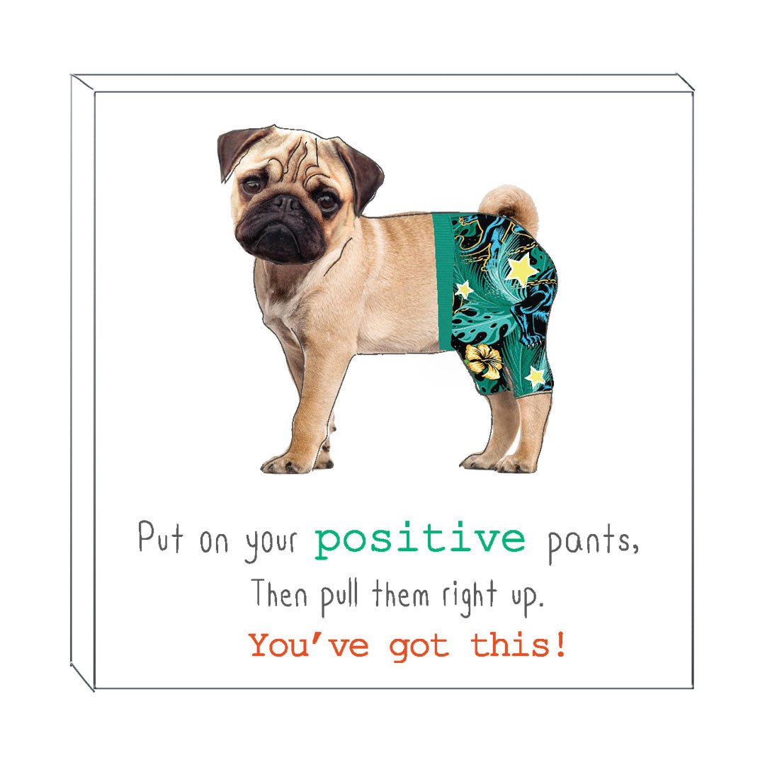 Art Block - Positive Pants: NZ Made Greeting Card, , , by Icandy Design Ltd